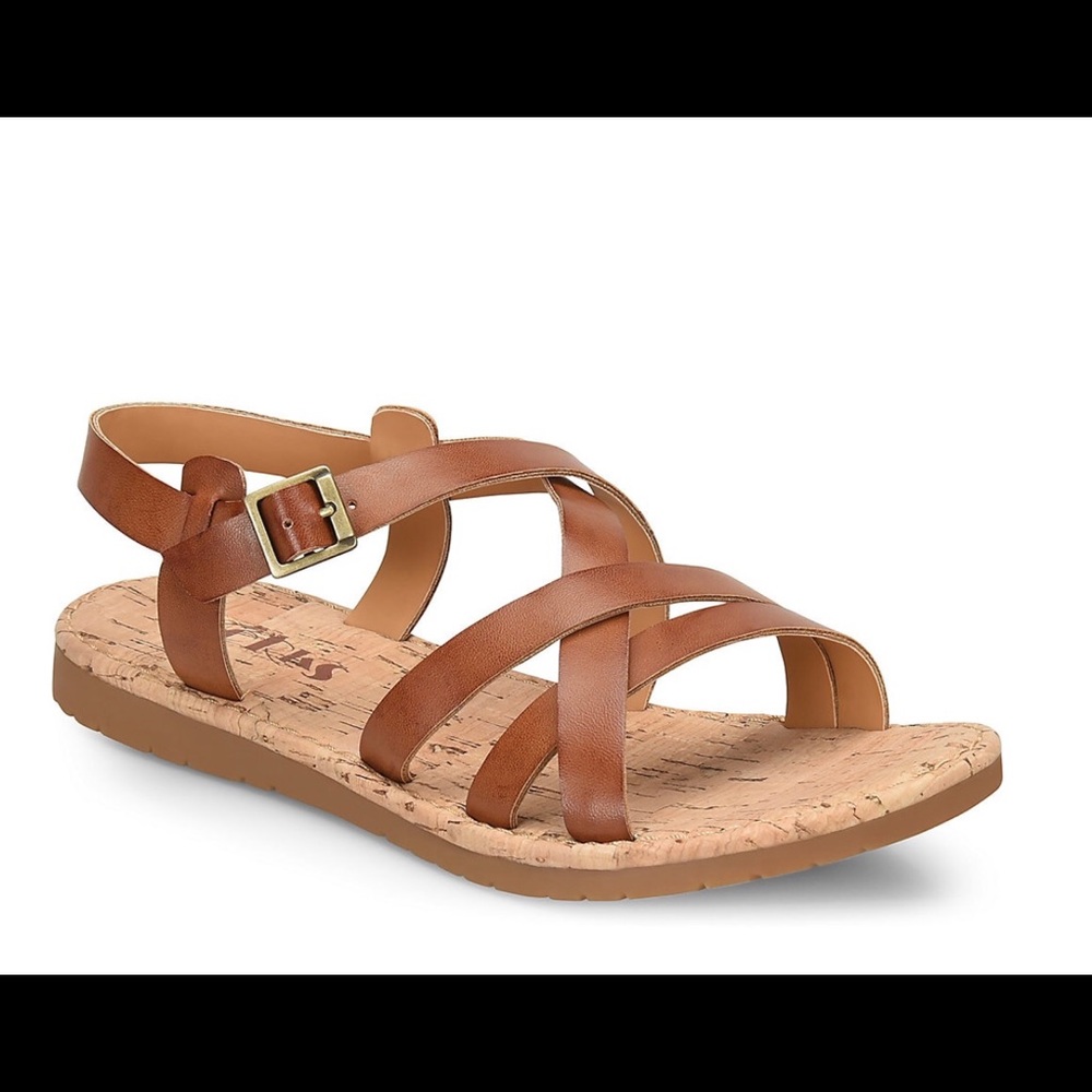 Korks tan sandals, Brand new in box!!